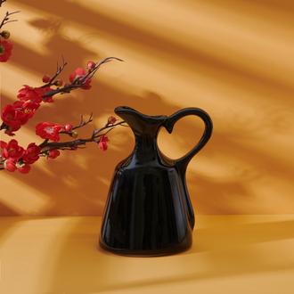 Yedi Home & Decor Dekoratif Güğüm Vazo - Siyah