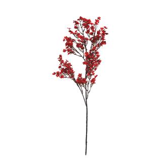 Q-Art Dekoratif Pongee Yapay Çiçek - Kırmızı - 101 cm_0